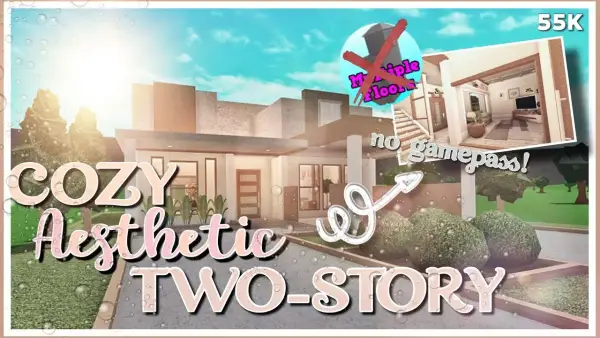 Bloxburg Cozy Aesthetic Two-story House No Gamepass