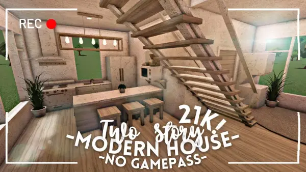 No Gamepass Minimalist Two Story Family House